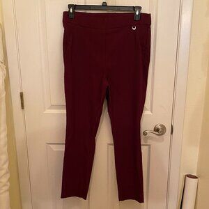 Wine, size 14, skinny pants